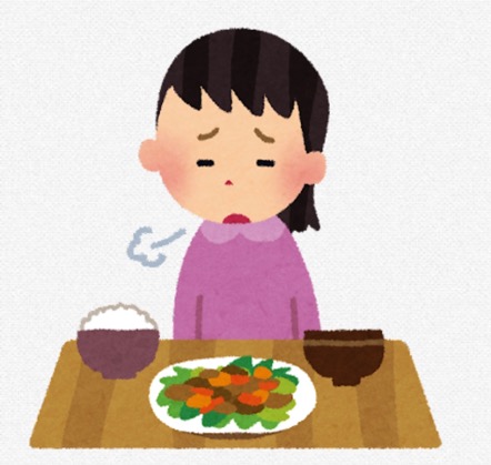 バテている女子の絵